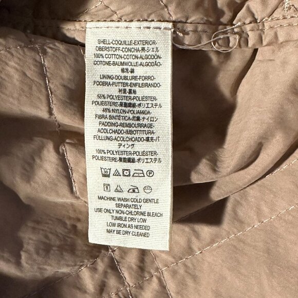 Women's XS Free People Quilted Bomber Jacket Light Pink Taupe Long Sleeve - Picture 6 of 7